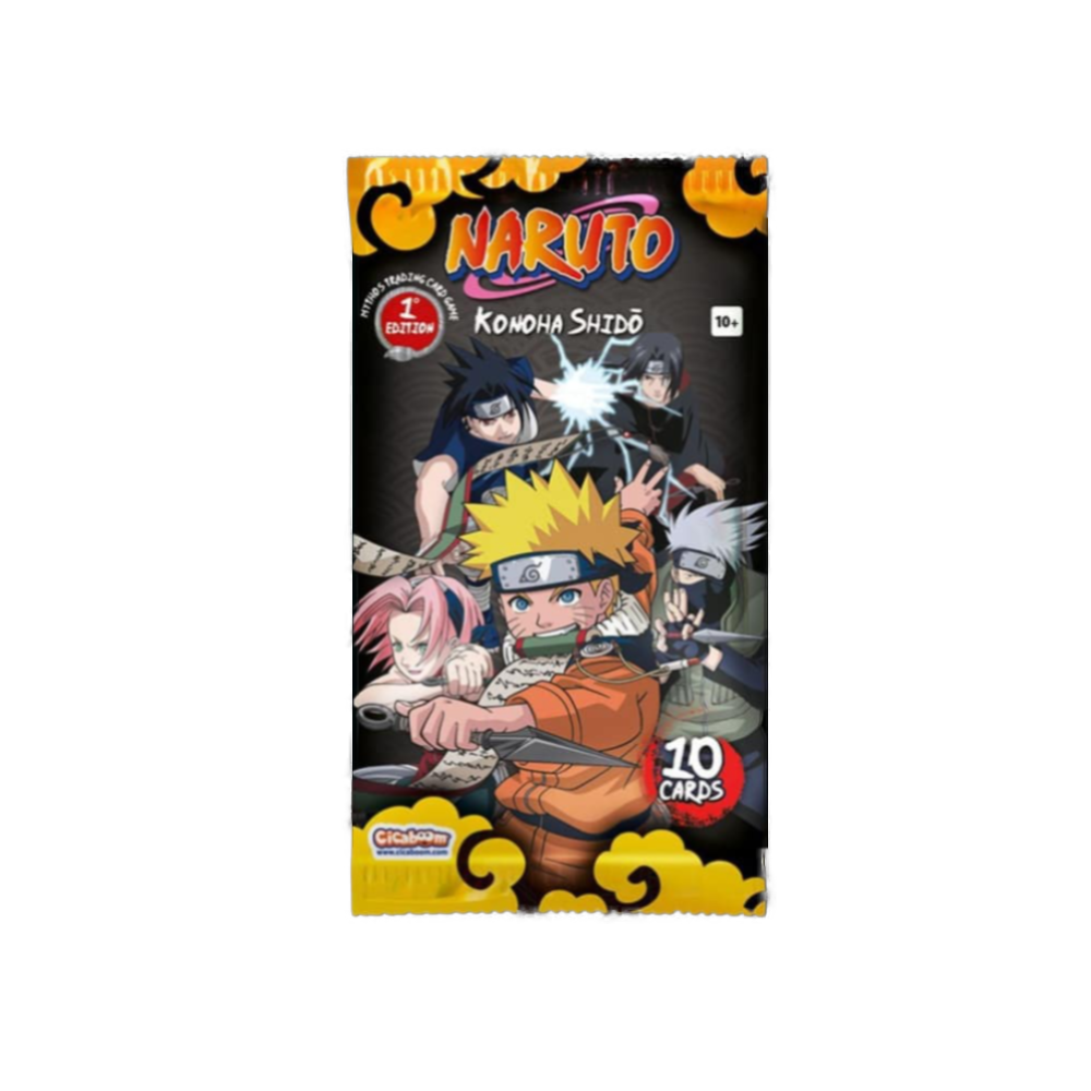 Visuel d'un booster de cartes à collectionner naruto mythos